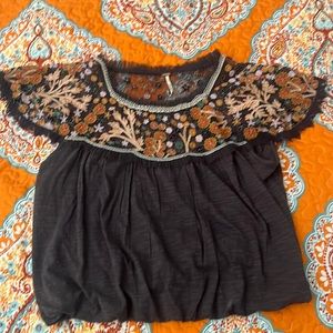 Free people size small short sleeve bubble top